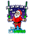 Santa Wielding Lasers Sticker